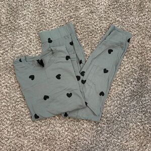 H&M  Black Heart Print womens pjs